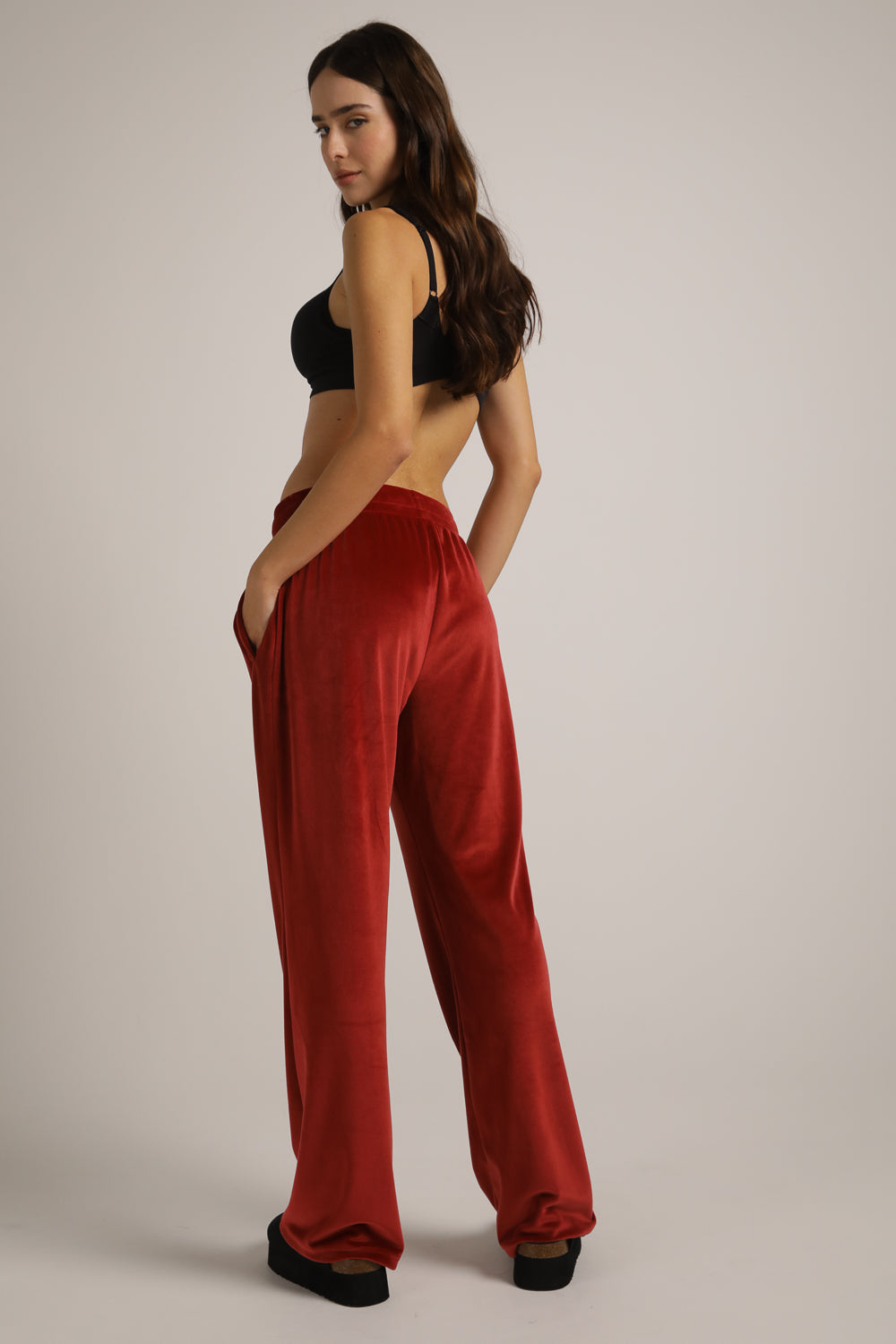 מכנסי קטיפה בגזרה בוטקאט | קנת קול