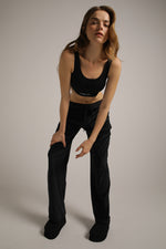 מכנסי טרנינג קטיפה בגזרה ישרה | קנת קול