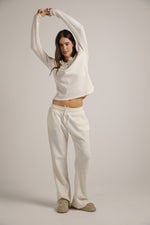 טישירט וואפל ארוכה עם פתח וי | קנת קול