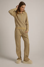 טישירט פולו ארוכה מבד וואפל | קנת קול