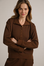 טישירט פולו ארוכה מבד וואפל | קנת קול