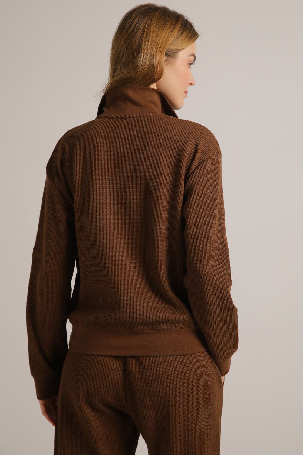 טישירט פולו ארוכה מבד וואפל | קנת קול