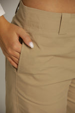 מכנסיים בגזרה ישרה עם מכפלת | קנת קול