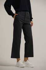 מכנסיים בגזרה ישרה עם מכפלת | קנת קול