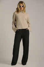 מכנסיים בגזרה ישרה וגבוהה | קנת קול