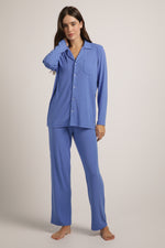 סט פיג'מה ארוך מבד ריב | קנת קול