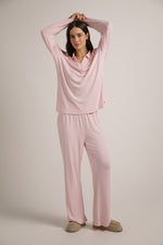 פיג'מת פולו ארוכה מריב רך | קנת קול