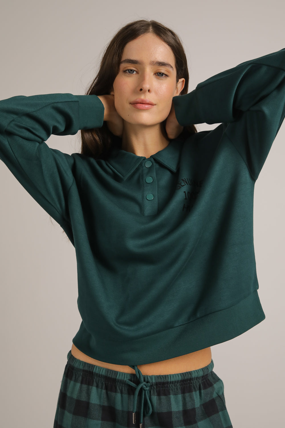 סווטשירט פולו בגזרת קרופ | קנת קול