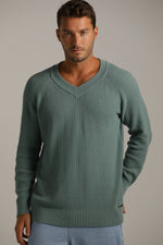 סריג רגלן צווארון וי | קנת קול