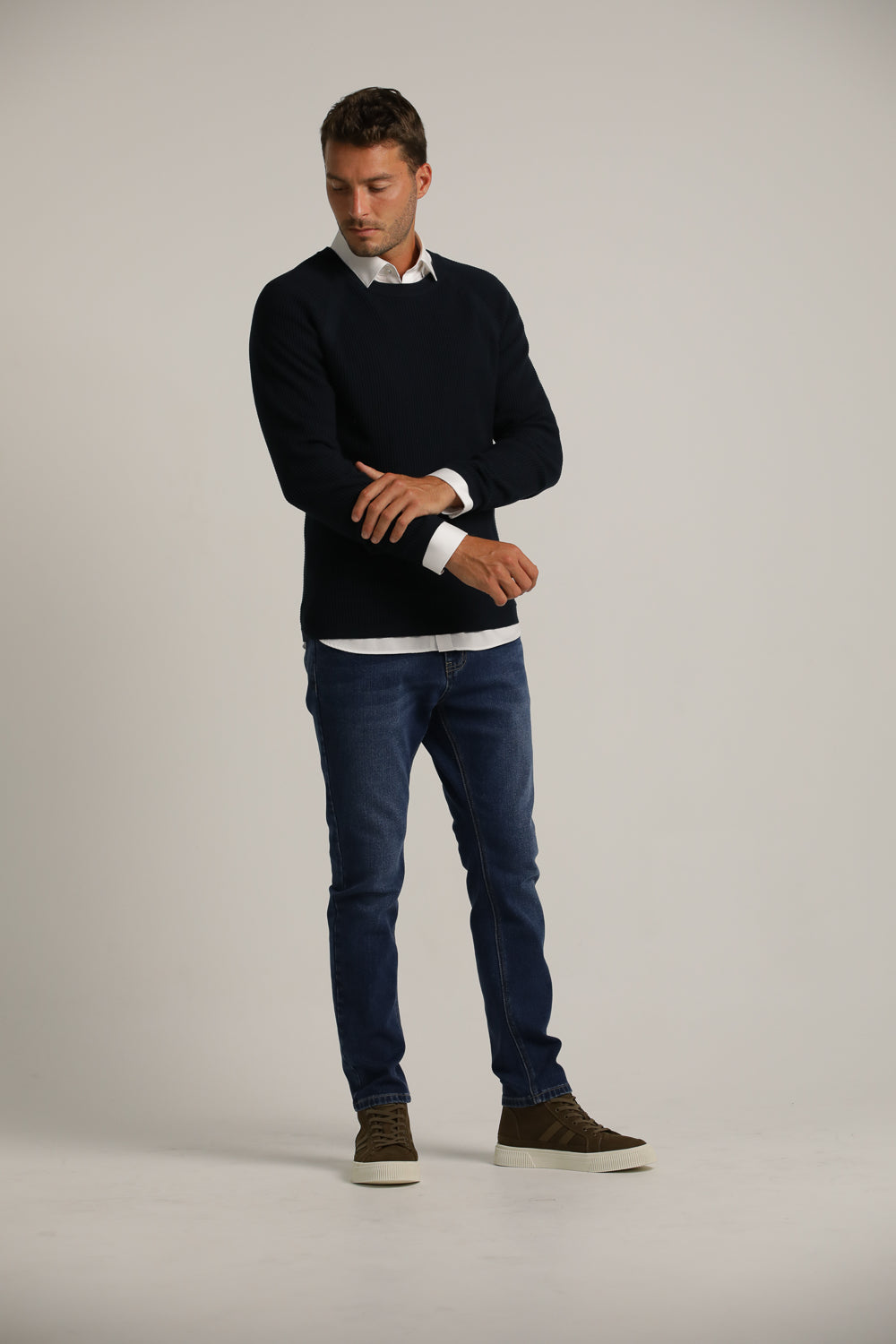 סריג רגלן דק בטקסטורת וואפל | קנת קול