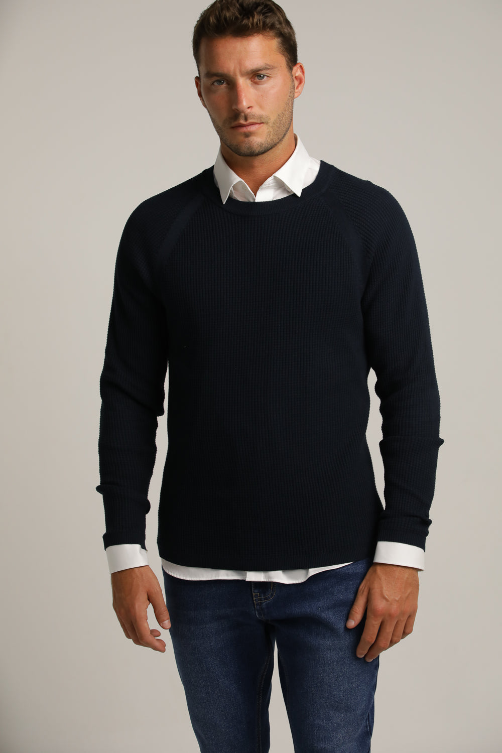 סריג רגלן דק בטקסטורת וואפל | קנת קול