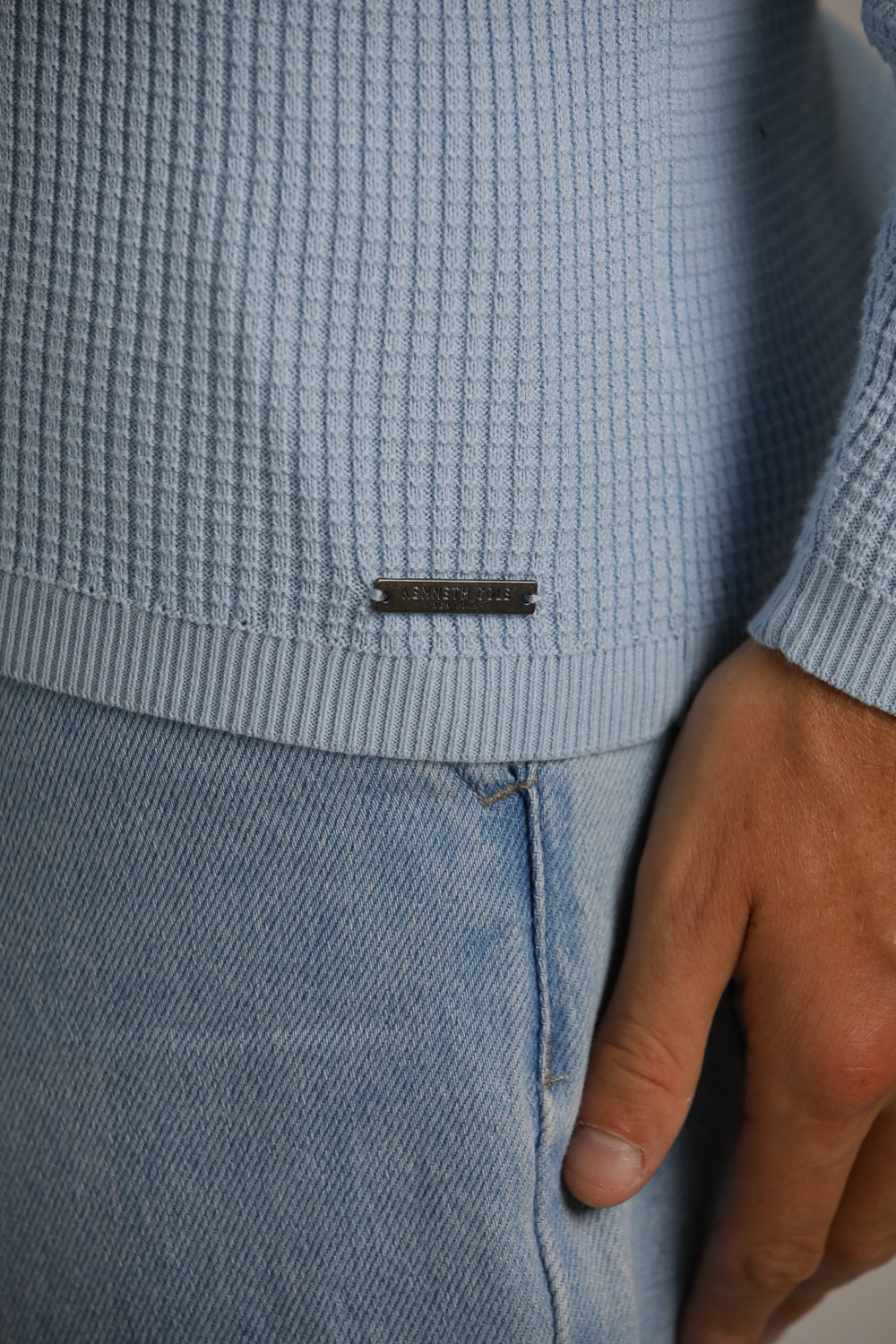 סריג רגלן דק בטקסטורת וואפל | קנת קול