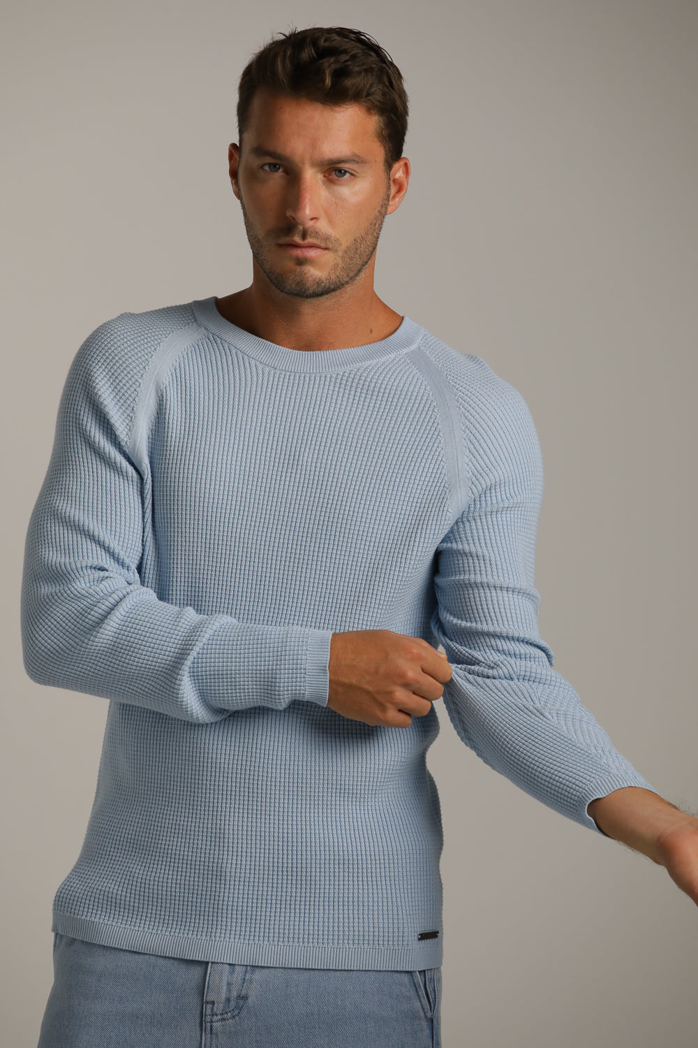 סריג רגלן דק בטקסטורת וואפל | קנת קול