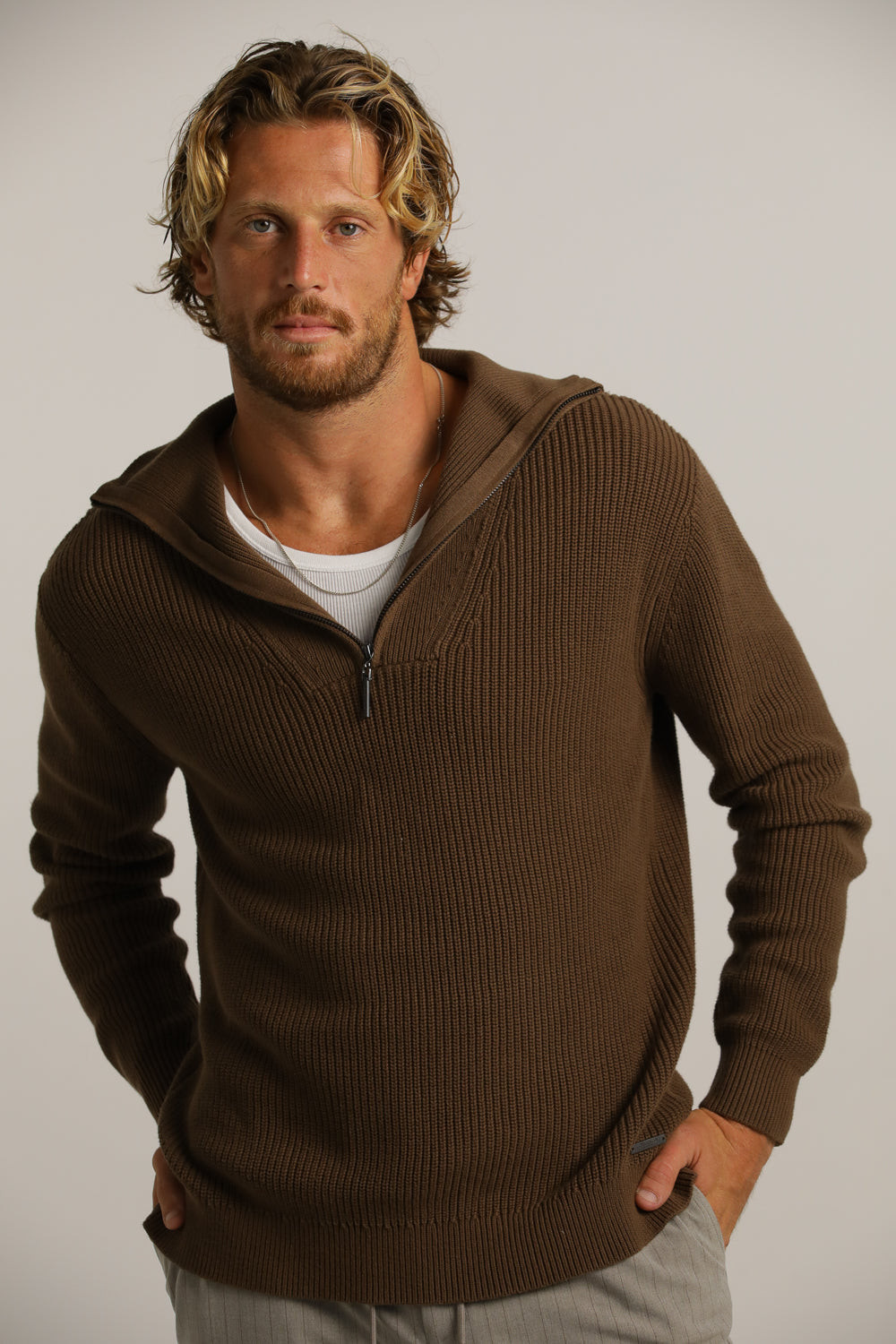 סריג סקי עם חצי רוכסן | קנת קול