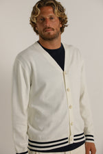 קרדיגן עם עיצוב פסים קונטרסטים | קנת קול