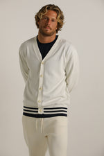 קרדיגן עם עיצוב פסים קונטרסטים | קנת קול