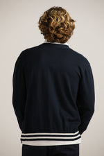 קרדיגן עם עיצוב פסים קונטרסטים | קנת קול