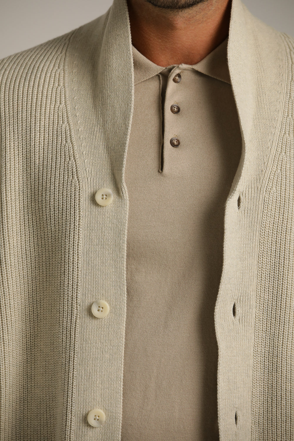 קרדיגן בסריגת ריב עבה | קנת קול