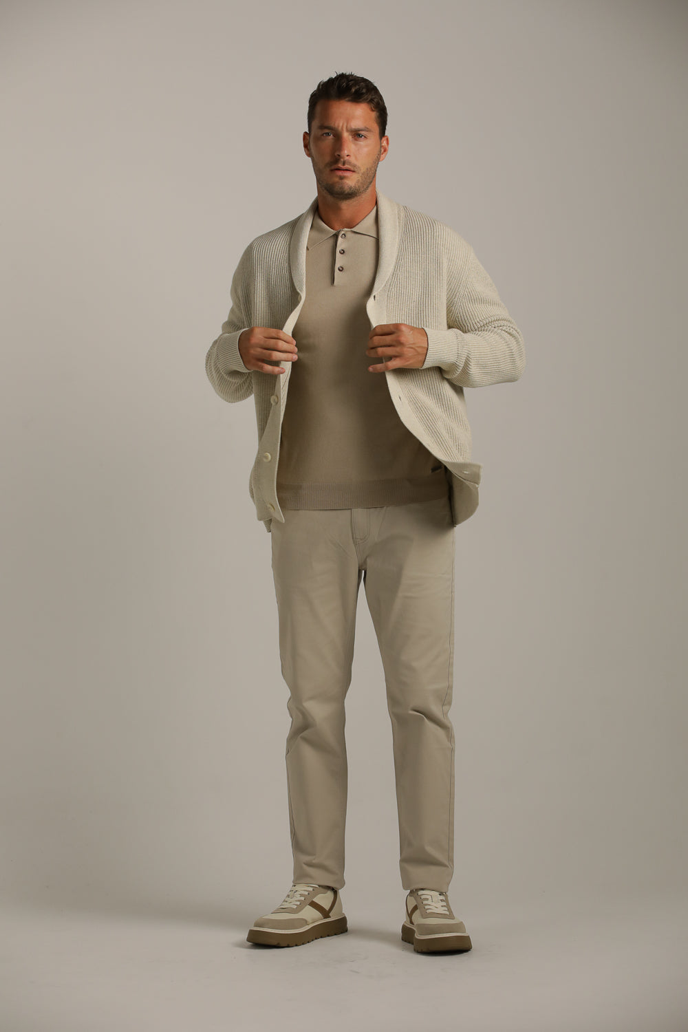 קרדיגן בסריגת ריב עבה | קנת קול