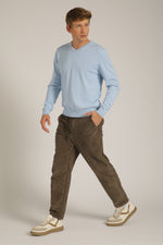 חולצת סריג עם צווארון וי | קנת קול