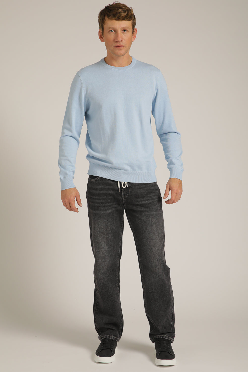 חולצת סריג עם צווארון עגול | קנת קול