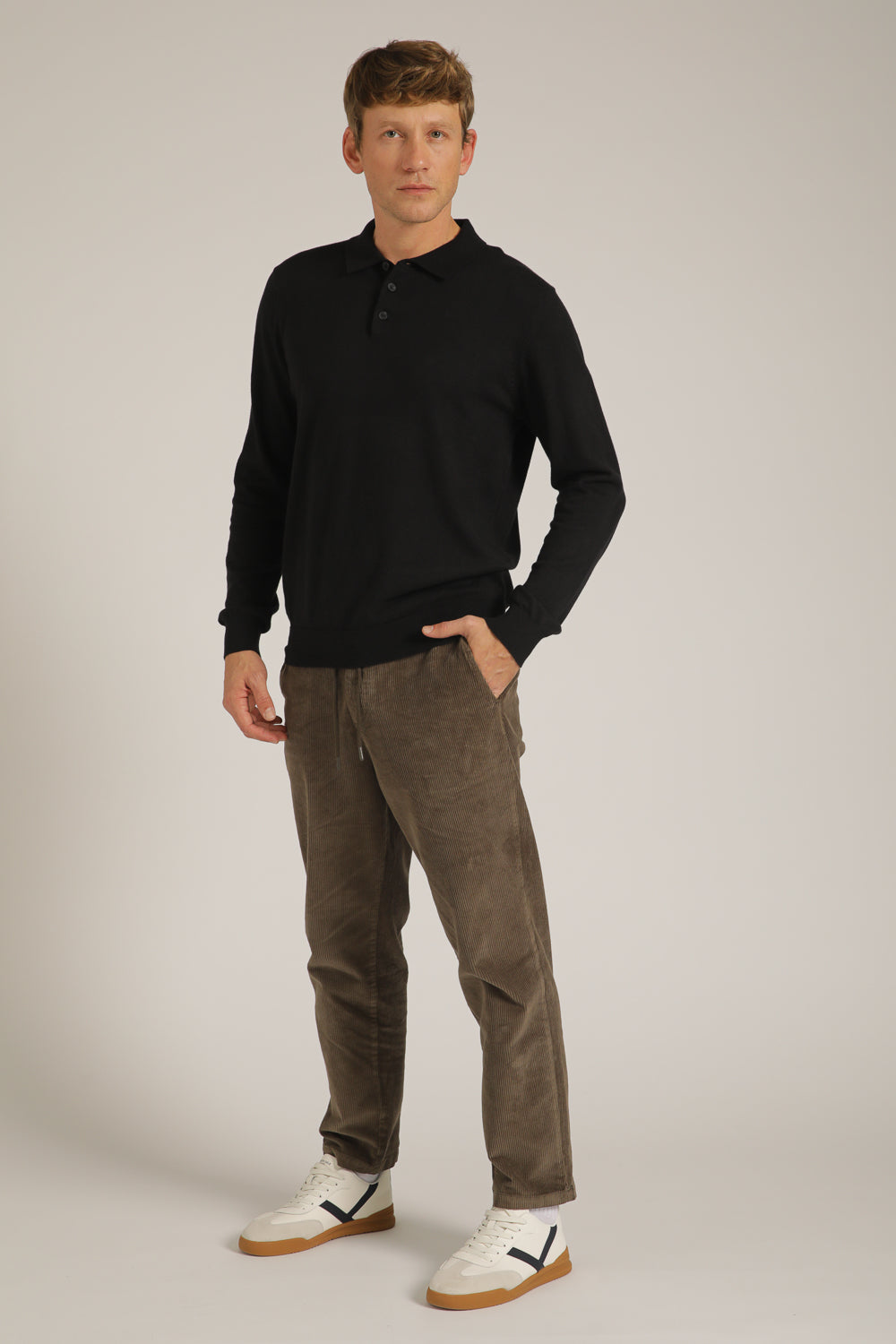 סריג פולו ארוך לגברים | קנת קול