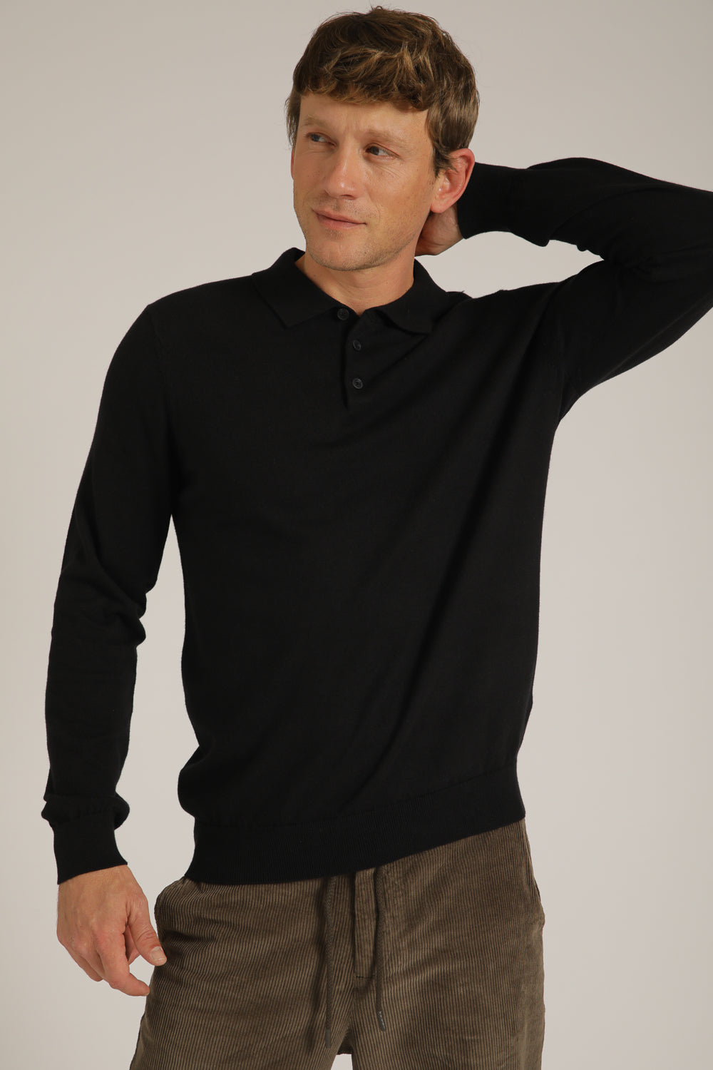 סריג פולו ארוך לגברים | קנת קול