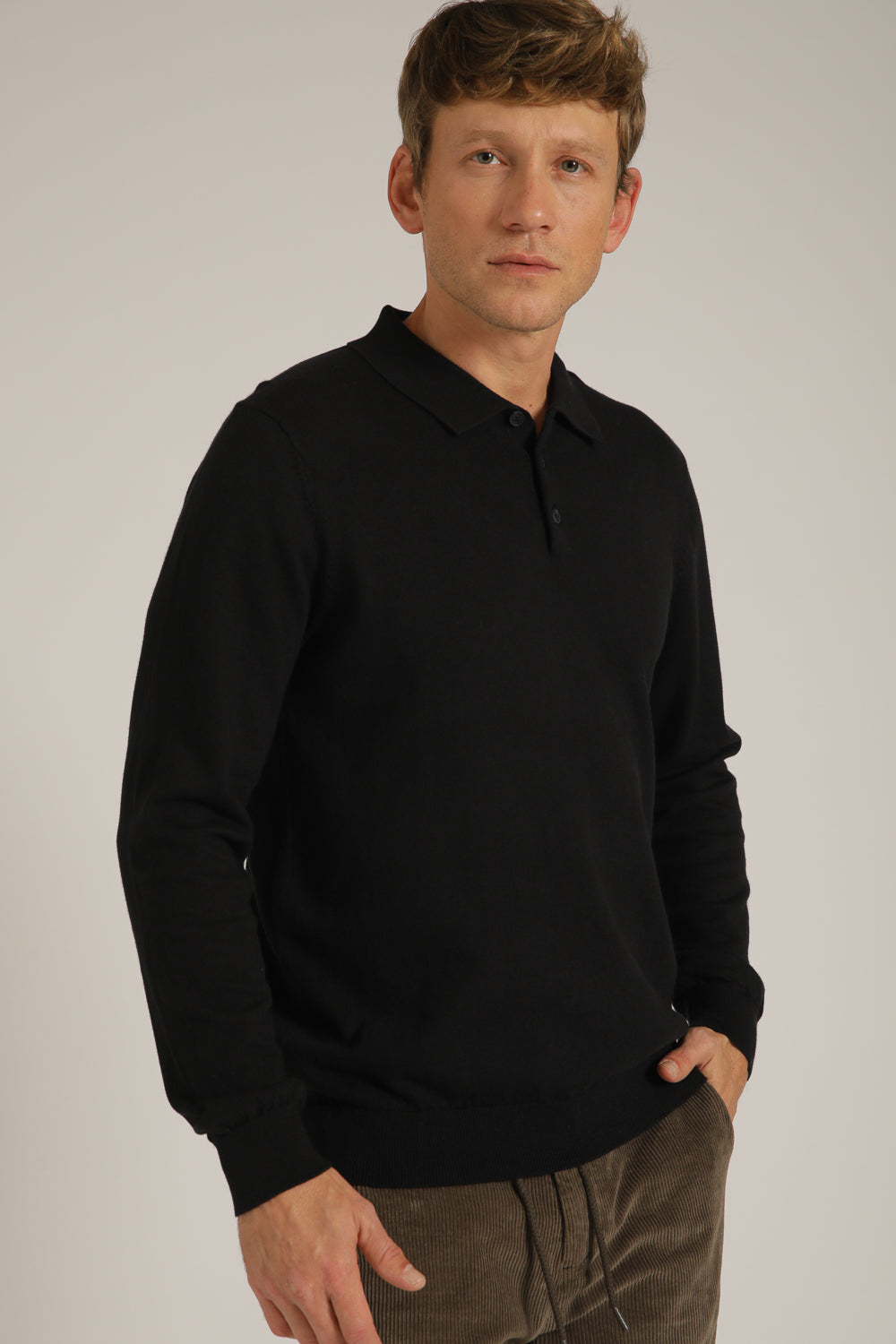 סריג פולו ארוך לגברים | קנת קול