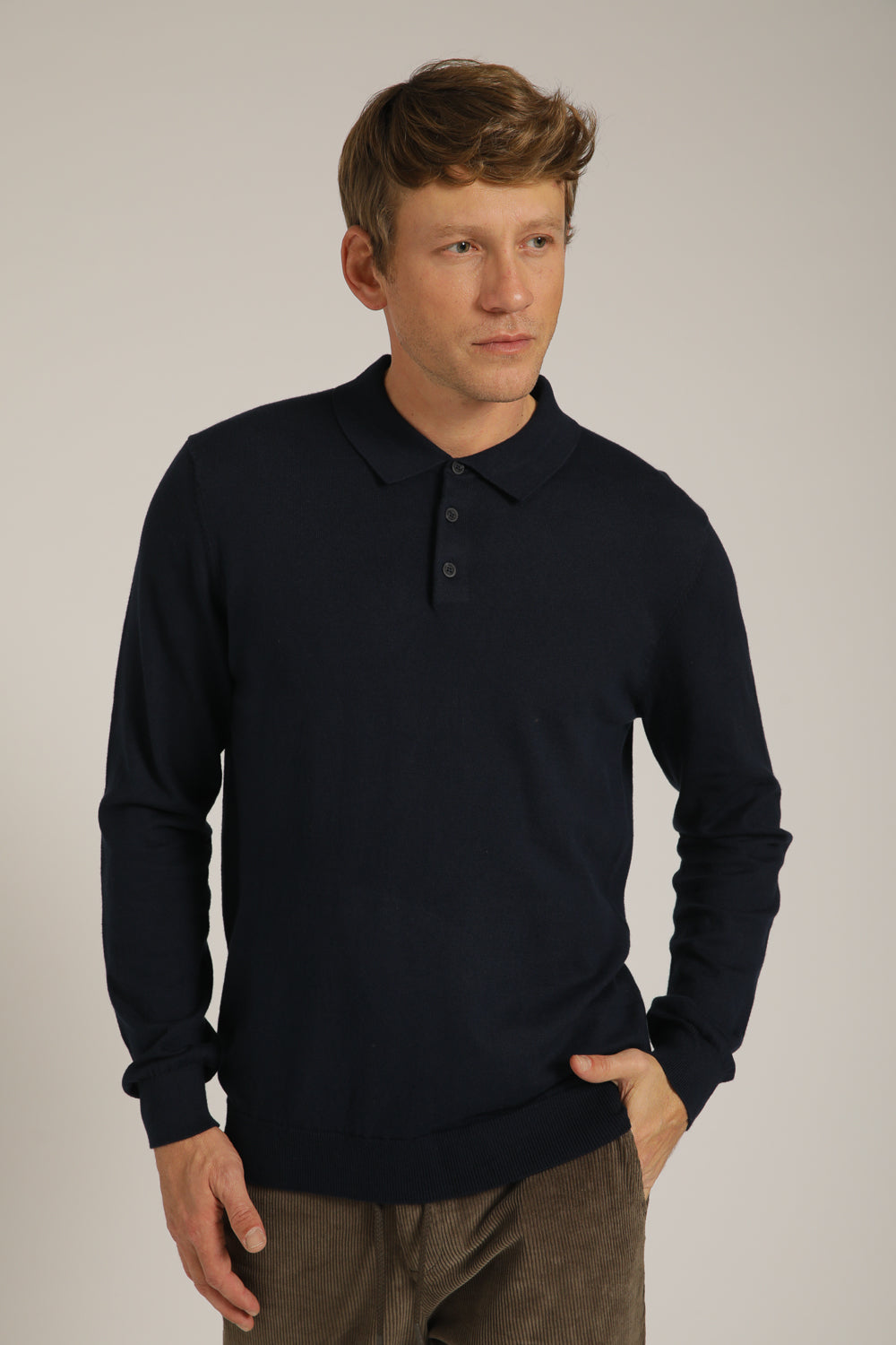 סריג פולו ארוך לגברים | קנת קול