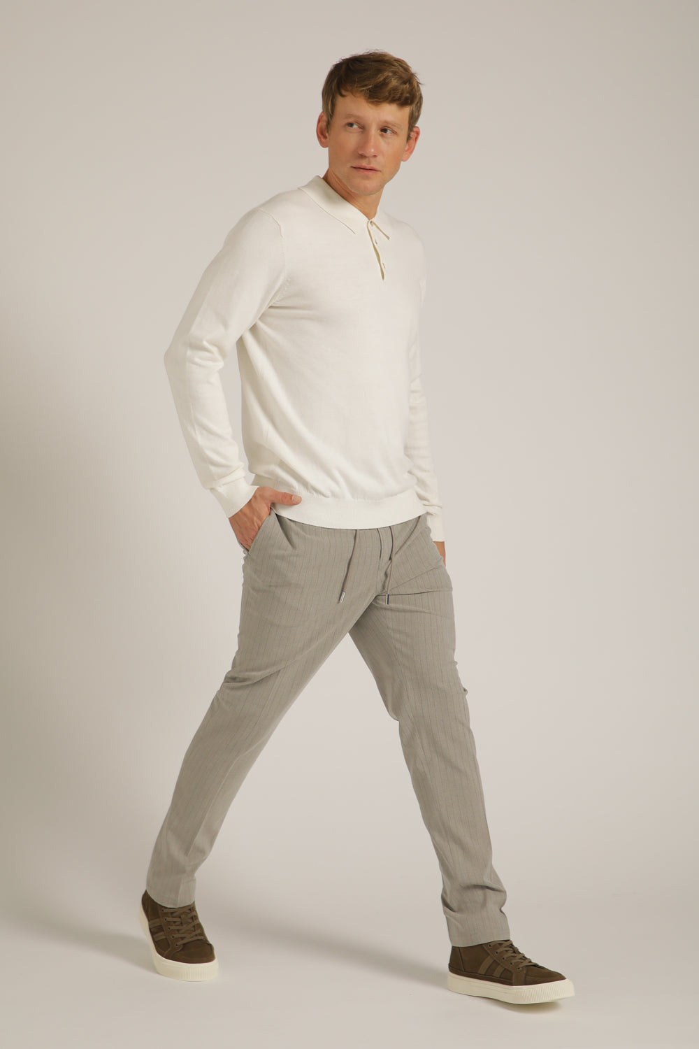 סריג פולו ארוך לגברים | קנת קול