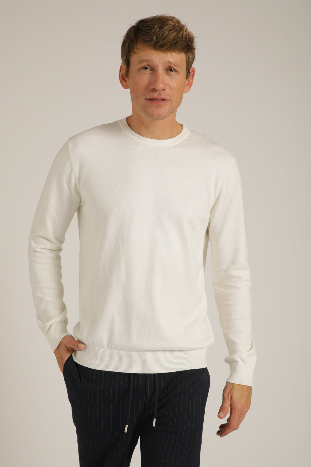 סריג ארוך עם צווארון עגול | קנת קול