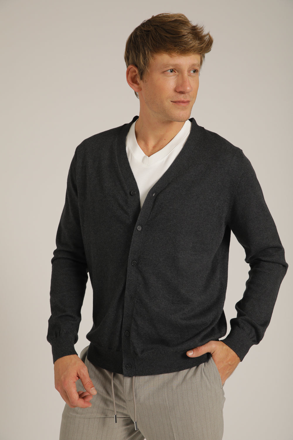 קרדיגן סריג עם כפתורים | קנת קול