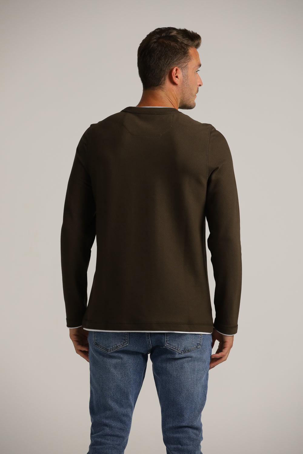 טישירט ארוכה בסגנון שתי שכבות | קנת קול