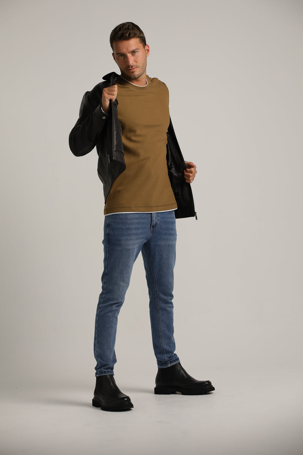 טישירט ארוכה בסגנון שתי שכבות | קנת קול