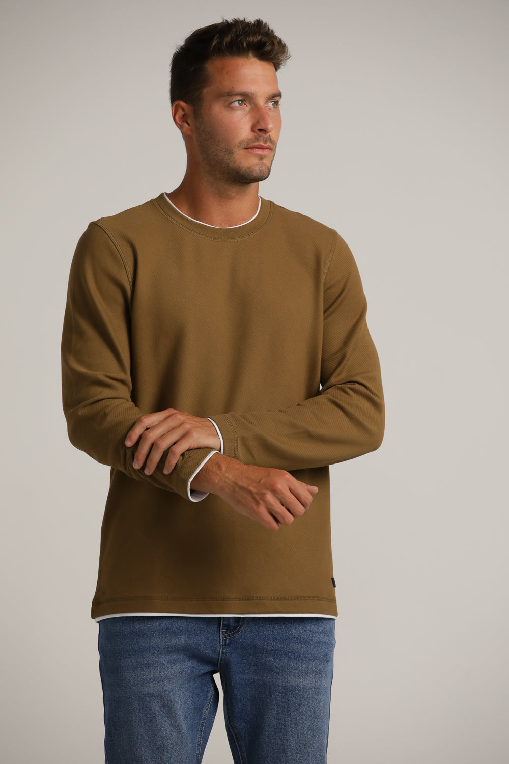 טישירט ארוכה בסגנון שתי שכבות | קנת קול