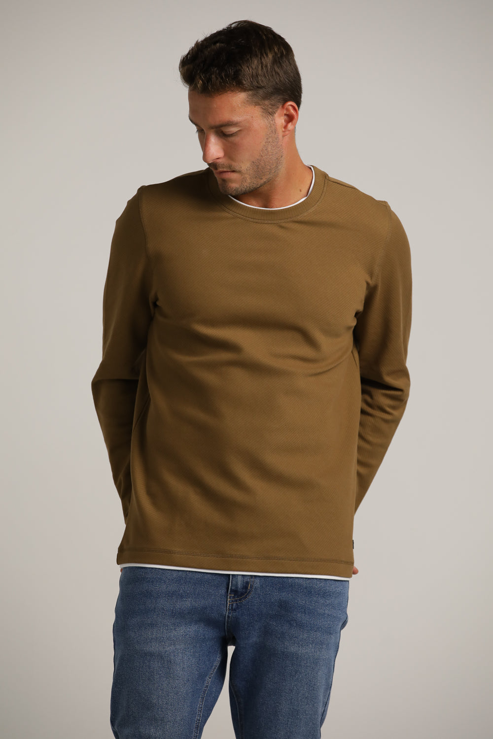 טישירט ארוכה בסגנון שתי שכבות | קנת קול