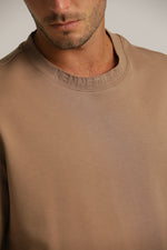 טישירט אוברסייז עם לוגו מוטבע בצווארון | קנת קול