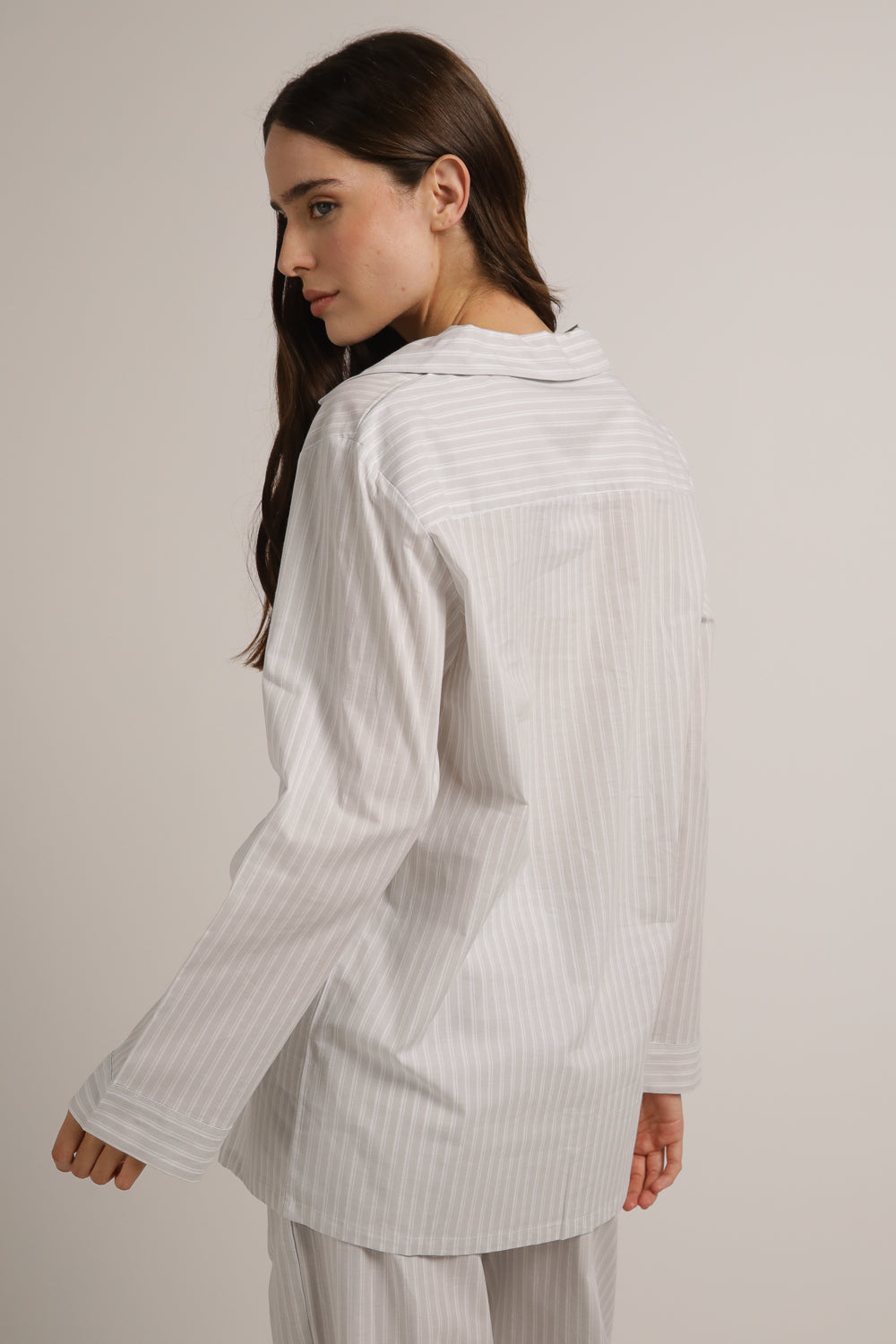 סט פיג'מה כותנה בעיצוב פסים | קנת קול