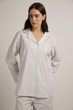 סט פיג'מה כותנה בעיצוב פסים | קנת קול