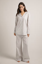 סט פיג'מה כותנה בעיצוב פסים | קנת קול