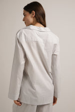 סט פיג'מה כותנה בעיצוב פסים | קנת קול