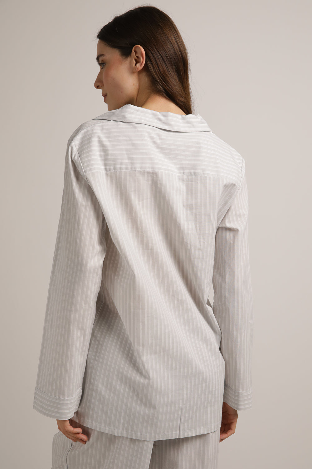 סט פיג'מה כותנה בעיצוב פסים | קנת קול