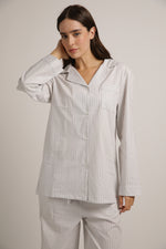 סט פיג'מה כותנה בעיצוב פסים | קנת קול