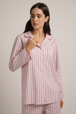 סט פיג'מה כותנה בעיצוב פסים | קנת קול