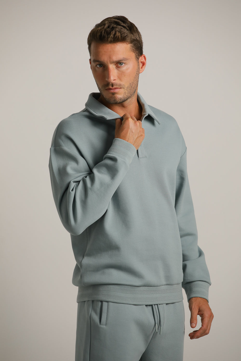 סווטשירט פולו בגזרת אוברסייז | קנת קול