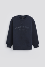 סווטשירט ממותג עם צווארון עגול | קנת קול