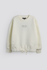 סווטשירט קרופ עם גומי | קנת קול