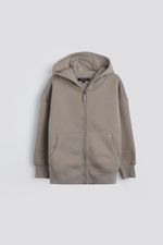 סווטשירט עם רוכסן וכובע קפוצ'ון | קנת קול