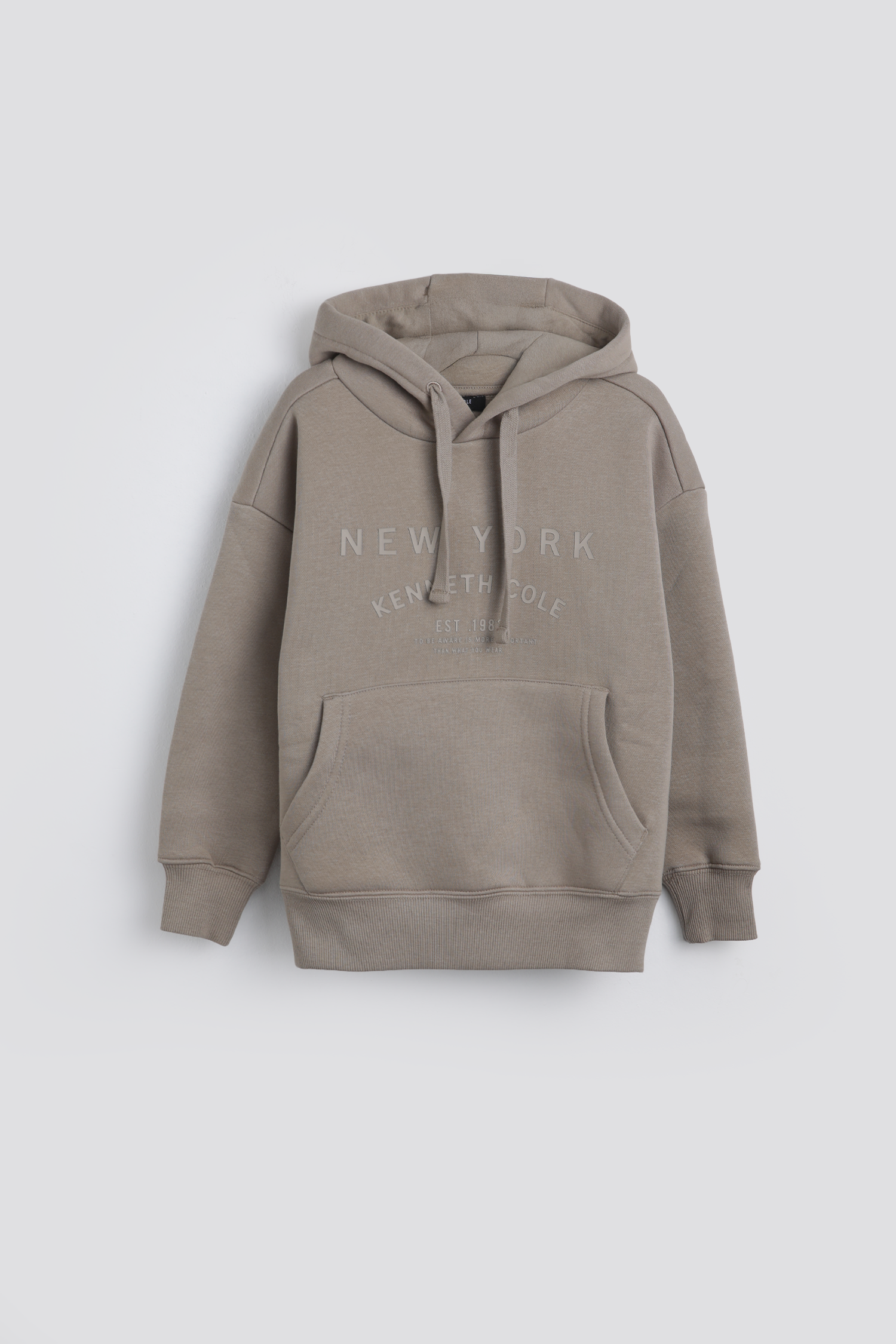 סווטשירט אוברסייז עם כובע קפוצ'ון | קנת קול