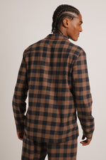 סט פיג'מה פלאנל בעיצוב משבצות | קנת קול